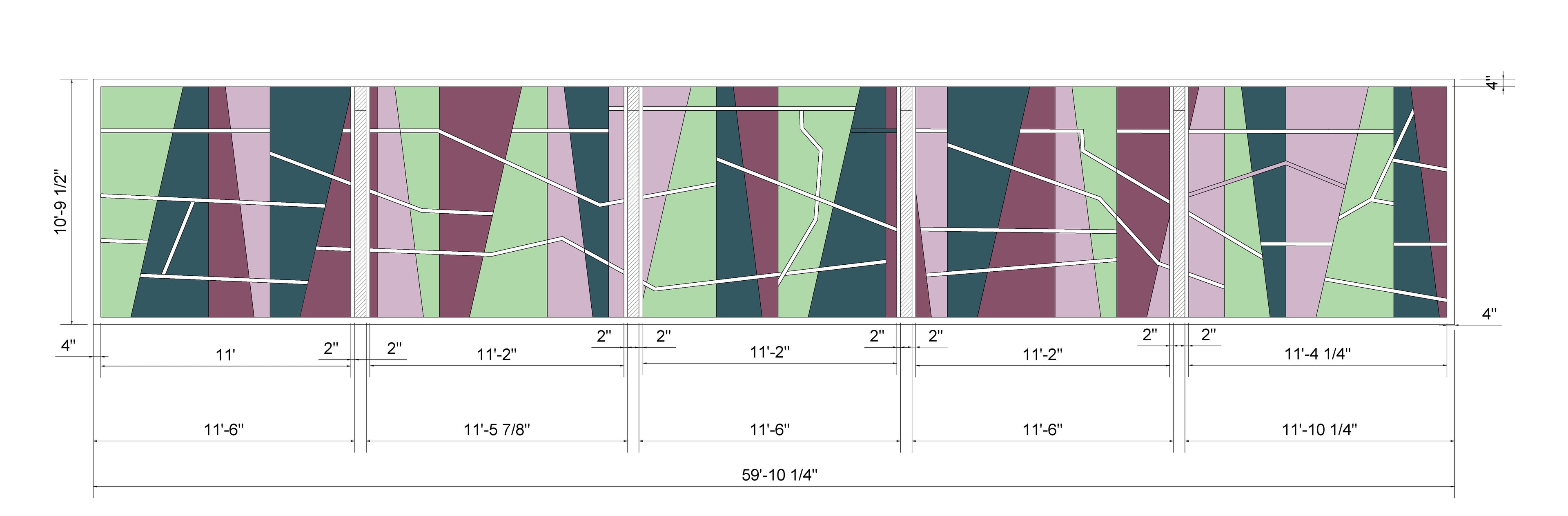 Woolwall build drawing color layout